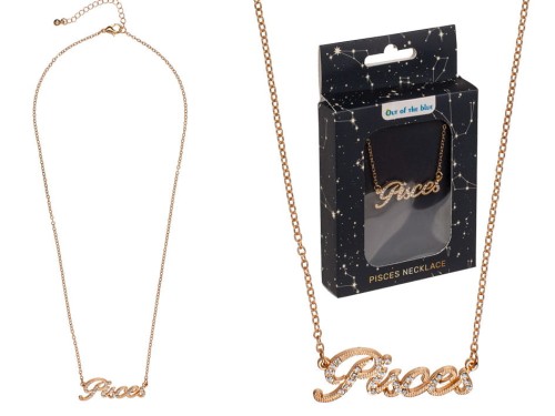 Naszyjnik znak zodiaku - Pisces (Ryby) ze znakiem .jpg