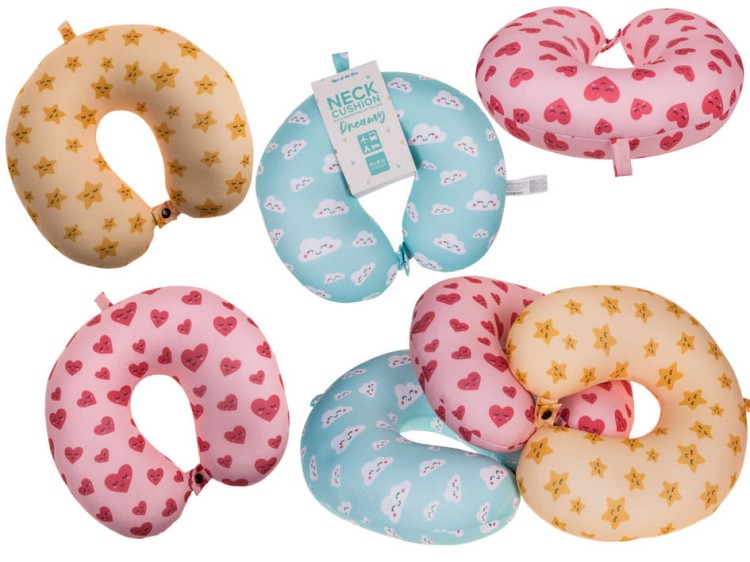 Poduszka podróżna na szyję Marzenia rogal zagłówek 2.jpg