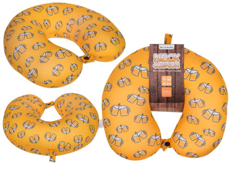 Poduszka podróżna na szyję - Piwo rogal zagłówek .jpg