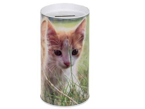 Metalowa skarbonka Puszka psy lub koty Wielokrotna 1.jpg