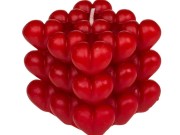 Świeca sześcian z serduszek Ozdobna Dekoracyjna 1.jpg