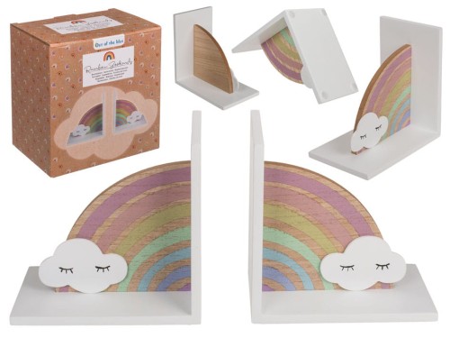 Podpórki na książki - tęcza z chmurką (2 sztuki) .jpg