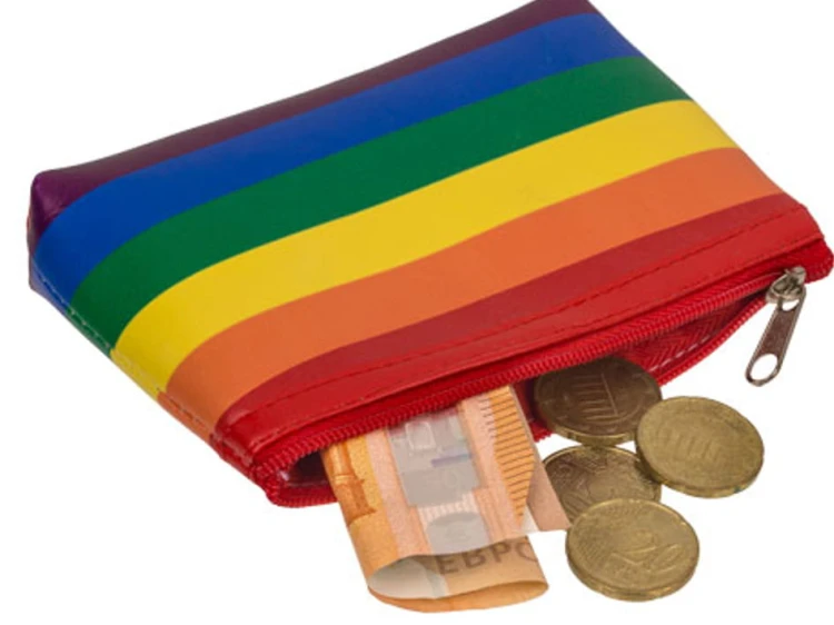 Tęczowa portmonetka saszetka Pride portfel suwak 1.jpg