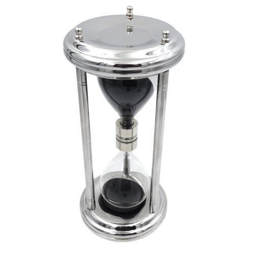 Srebrna Klepsydra piaskowa 10min Figurka dekoracja (1).jpg