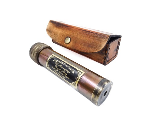 Kalejdoskop vintage w skórzanym etui Retro Ozdoba (1).jpg