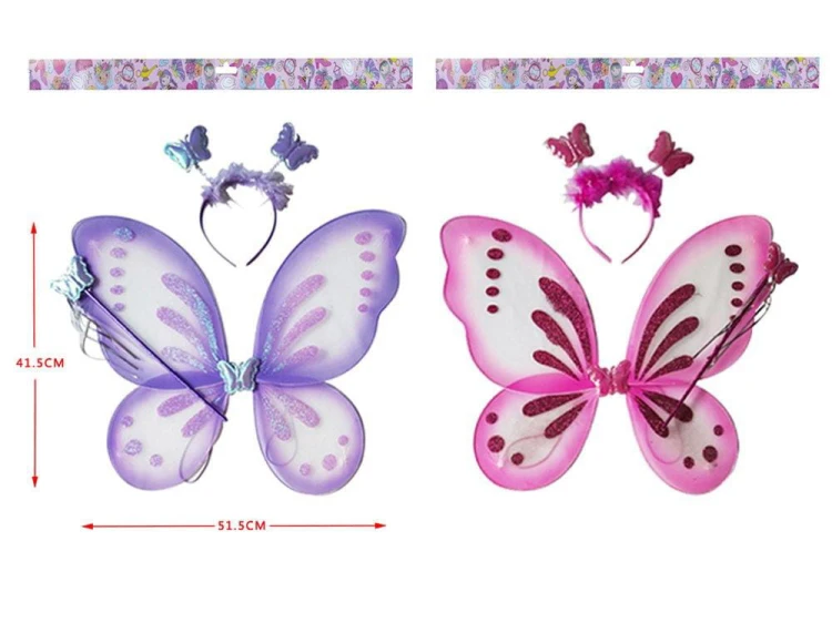 Strój wróżki Przebranie - skrzydła opaska różdżka  (3).jpg