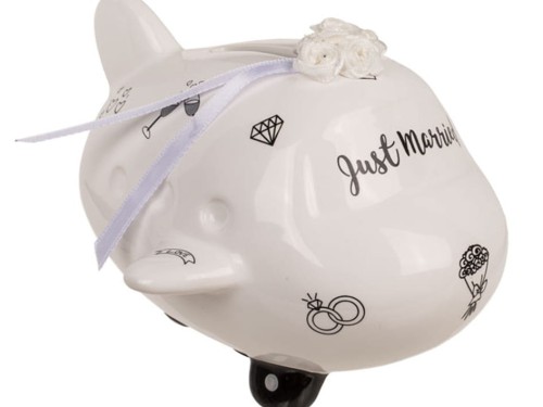 Skarbonka samolocik Just Married Pary Młodej Ślub 1.jpg