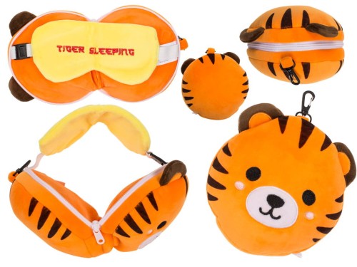 Pluszowa Poduszka podróżna Maska ​​na oczy Tygrys .jpg