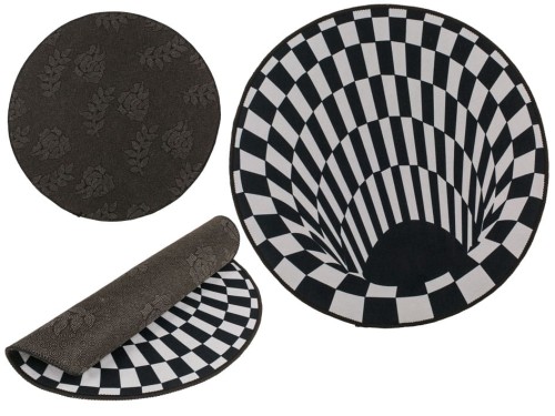 Dywanik dekoracyjny Iluzja śr. 60 cm okrągły dywan .jpg