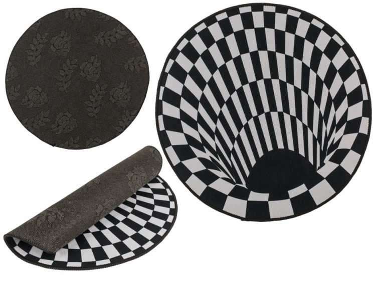 Dywanik dekoracyjny Iluzja śr. 60 cm okrągły dywan .jpg