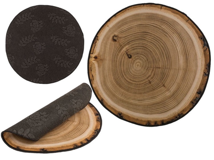 Dywanik dekoracyjny Pień drzewa 60cm okrągły dywan .jpg