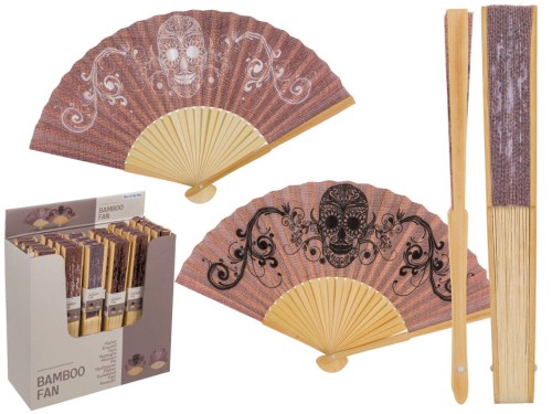 Wachlarzyk bambusowy czaszki Wachlarz składany 2.jpg