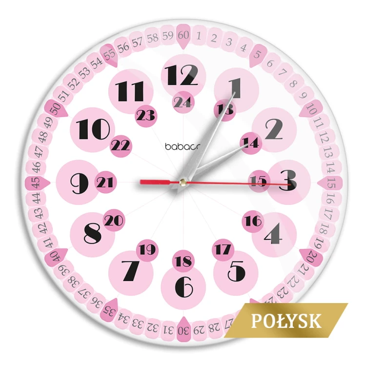 Zegar ścienny edukacyjny 30,5 cm Babaco licencyjny  (1).jpg