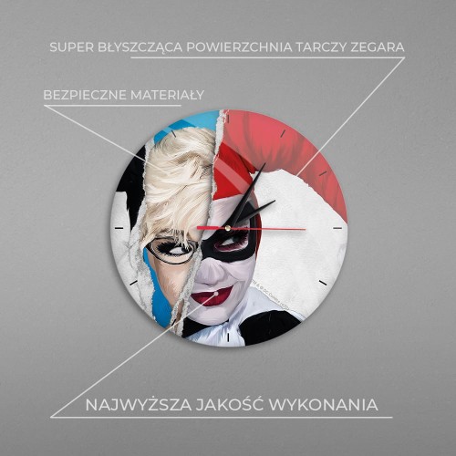 Zegar ścienny wiszący 30,5 cm cichy Harley Quinn  (2).jpg