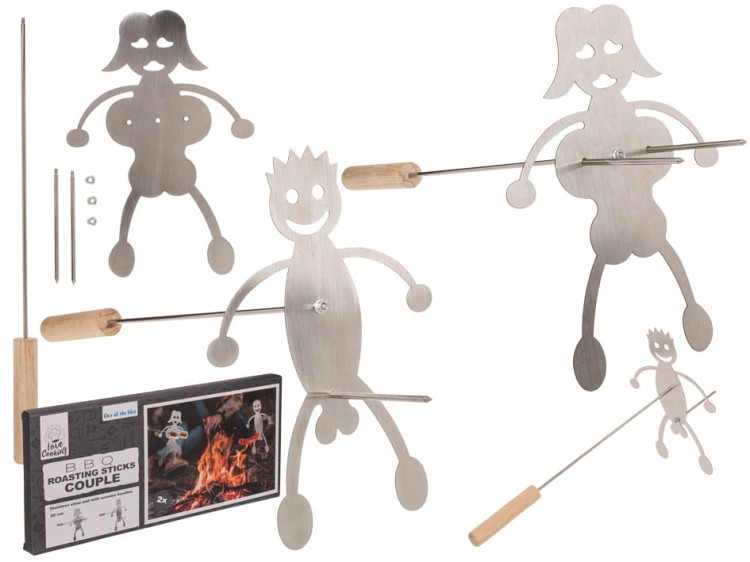 Szpikulce do pieczenia kiełbasek na grillu ognisku .jpg