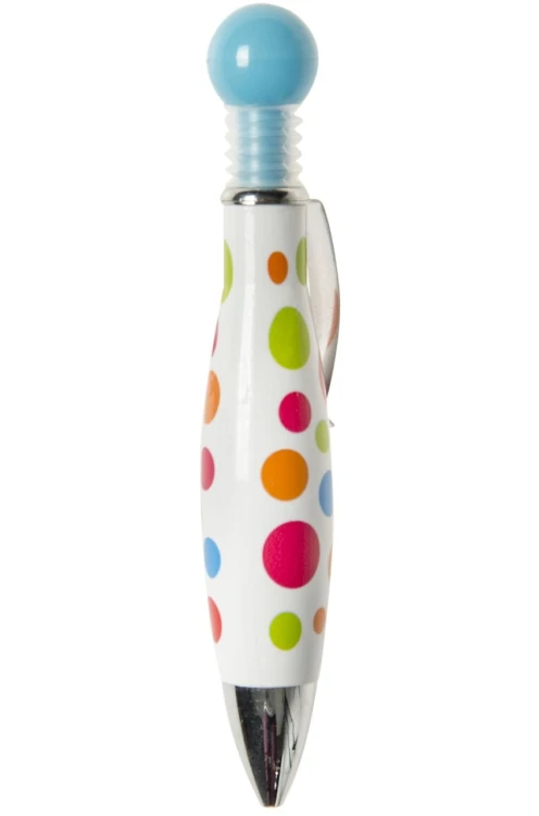 Długopis w kropki z kulką mix wzorów 14cm  (1).jpeg