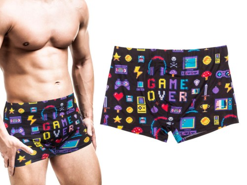 Bokserki męskie gracza fana gier prezent Game Over 1.jpg