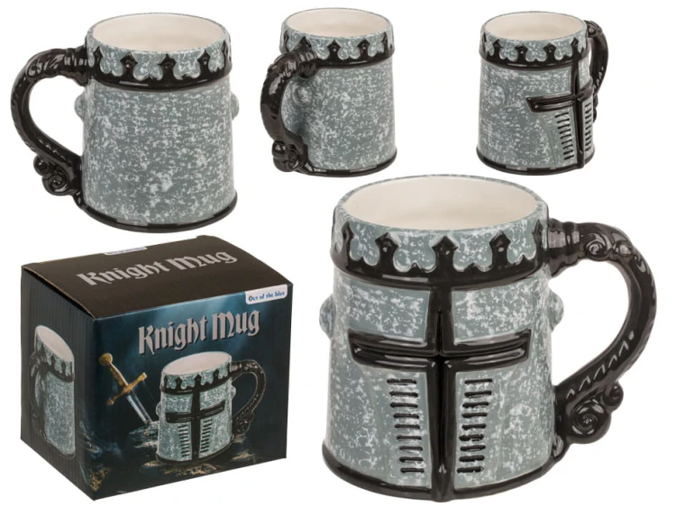 Kubek Kufel do piwa rycerski przyłbica zbroi 470ml .jpg
