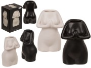 Ceramiczny wazon Ciało kobiety 175 ml biały czarny 2.jpg