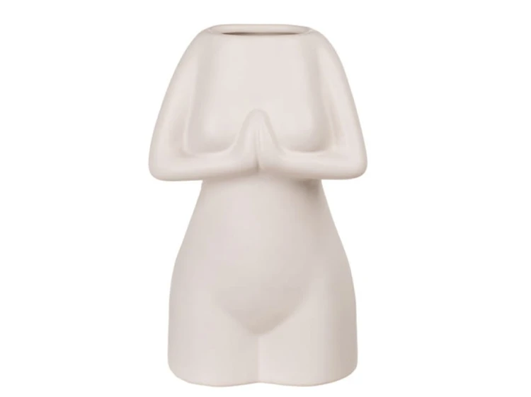 Ceramiczny wazon Ciało kobiety 500 ml biały czarny 1.jpg