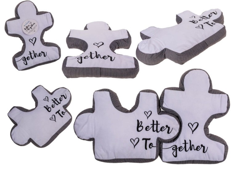 Poduszki dekoracyjne puzzle Better Together 2 szt .jpg