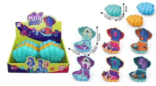 Zabawka mini domek dla syrenki Muszla mix wzorów .jpg