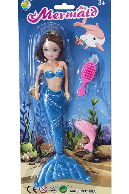 Lalka syrenka i figurka morskie zwierzątko 20 cm 1.jpg
