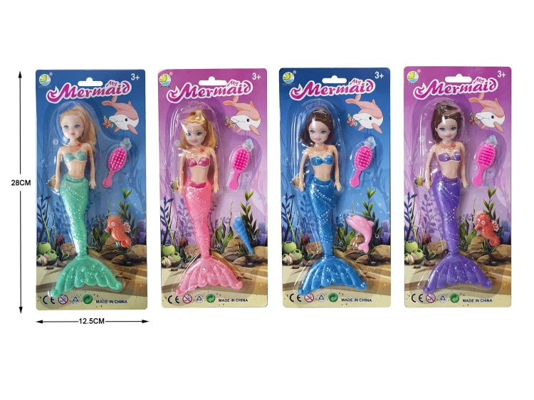 Lalka syrenka i figurka morskie zwierzątko 20 cm 2.jpg