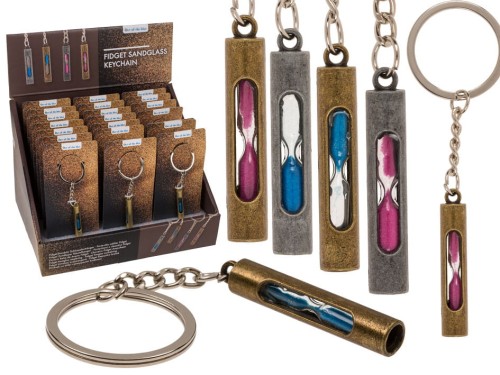 Metalowy brelok klepsydra mix Breloczek do kluczy 2.jpg