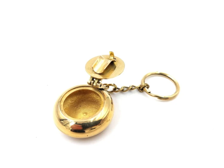 Popielniczka brelok Mosiądz podręczna dla palacza  (3).jpg