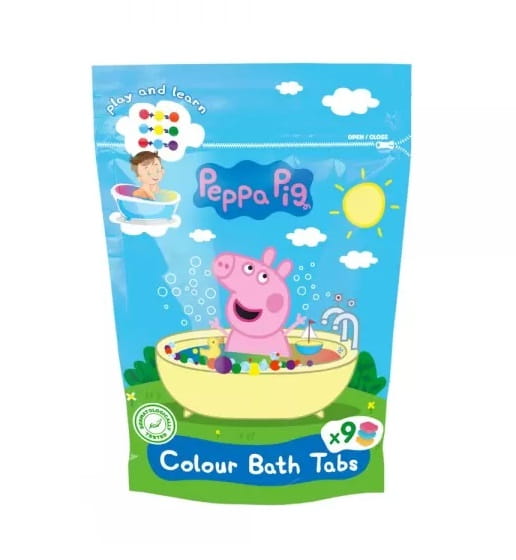 Świnka Peppa barwiące pastylki do kąpieli 9 sztuk .jpg