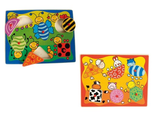 PUZZLE DZIECIĘCE DREWNIANE DZIECI KSZTAŁTY UKŁADANKA 2