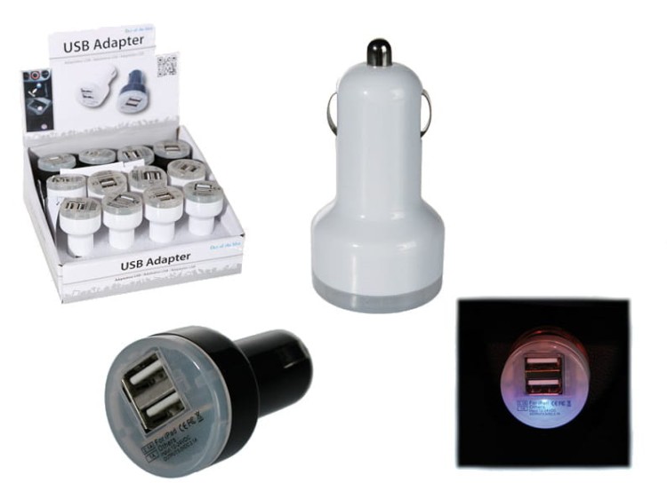 ŁADOWARKA SAMOCHODOWA USB UNIWERSALNA 2X PORT2