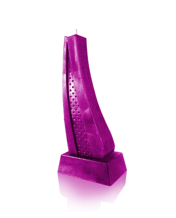 ŚWIECA ŻAGIEL XXL RÓŻOWY METALIK 3D ŚWIECZKA 23 CM 2.jpg