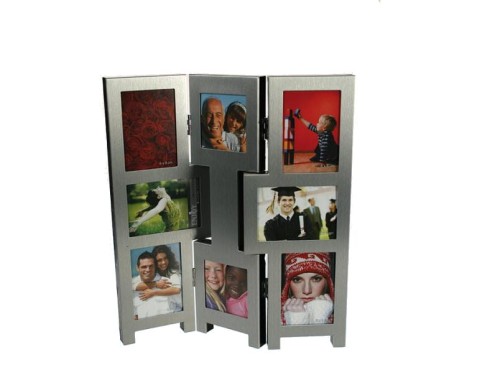 RAMKA PARAWAN NA ZDJĘCIA 8 ZDJĘĆ MULTIRAMKA SZARA