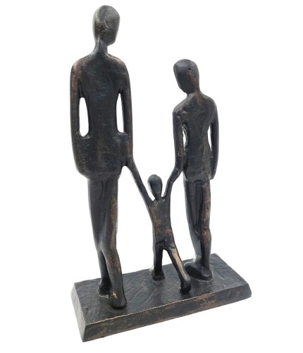 Rodzina z dzieckiem Figurka dekoracyjna Metalowa  (2).jpg