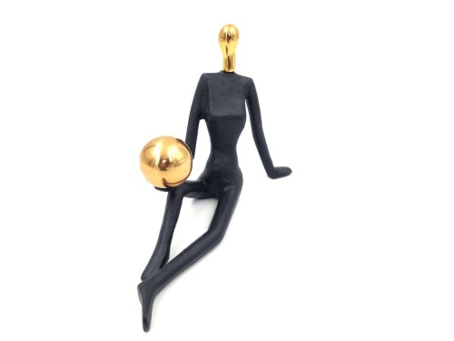 Kobieta Gimnastyczka Figurka dekoracyjna Metalowa  (2).jpg