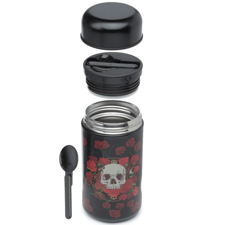 Pudełko Pojemnik na lunch 500ml Czaszki i Róże  (2).jpg