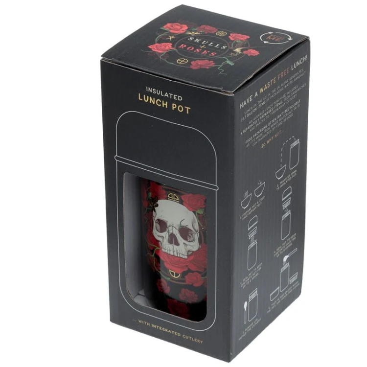 Pudełko Pojemnik na lunch 500ml Czaszki i Róże  (3).jpg