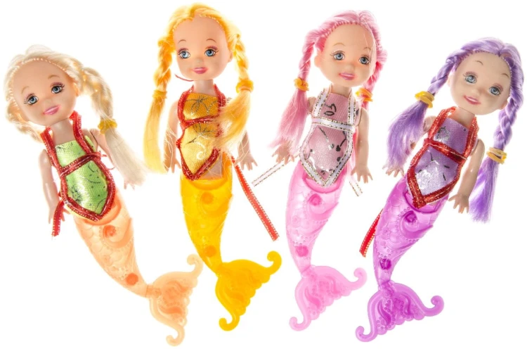 Lalka syrenka - 13 cm z warkoczykami mix wzorów  (2).jpg
