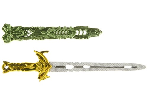 Plastikowy miecz wojownika 33 cm z pochwą Zabawka  (1).jpg