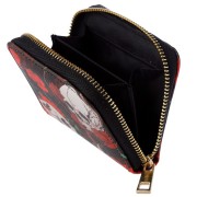 Portfel czaszki i róże Zapinany na suwak Materiał  (1).jpg