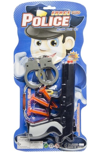 Pistolet z akcesoriami - zestaw policyjny Lotki .jpg