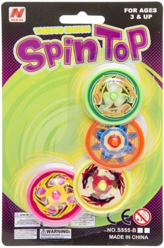 Spin Top - zestaw 4 kolorowych bączków Mini .jpg