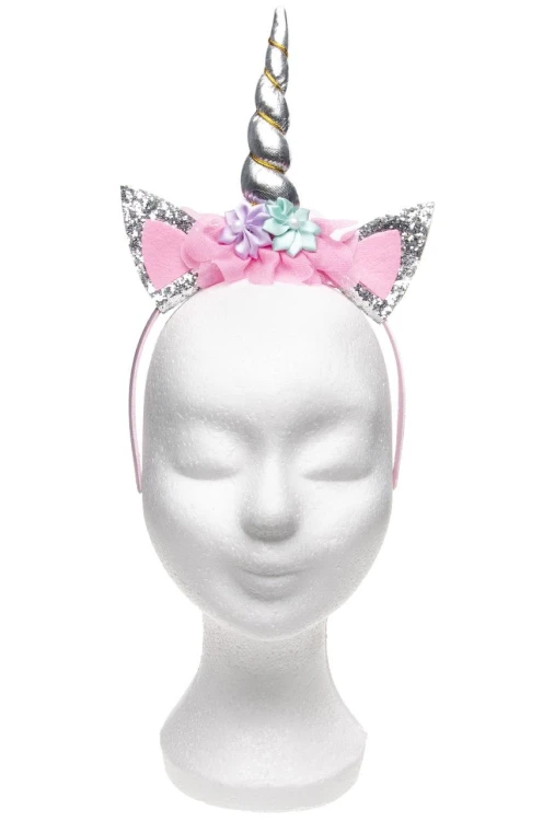 Tiara Opaska z rogiem jednorożca na głowę Strój  (3).jpg