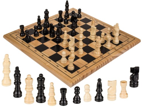 Drewniane SZACHY Z DREWNA PLANSZA GRA 28,5X28,5 CM .jpg