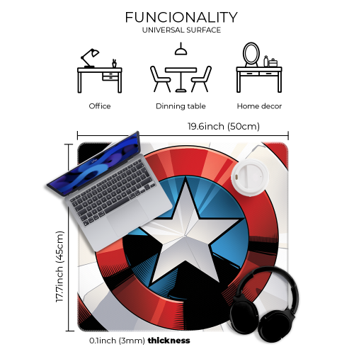 Mata Podkładka na biurko Kapitan Ameryka 50x45cm I  (2).png