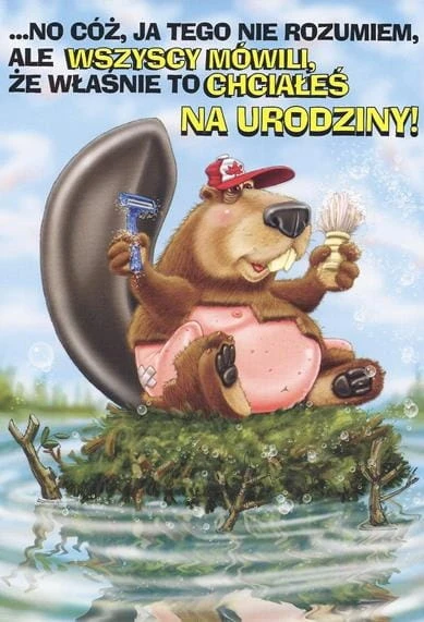 KARNET POCZTÓWKA Z KOPERTĄ URODZINY URODZINOWA 1