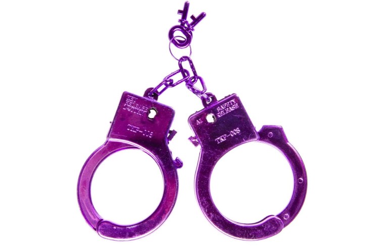 Zabawkowe kajdanki fiolet róż zabawki dla dzieci .jpeg