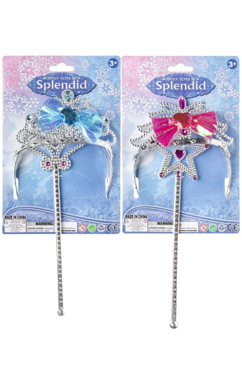 Zestaw księżniczki z tiarą Różdżka korona Strój  (2).jpg